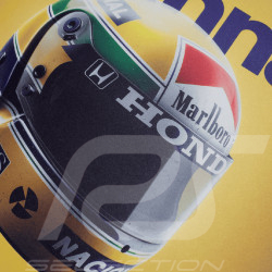 McLaren Poster MP4/4 Ayrton Senna Helm GP San Marino 1988 F1 50 x 70 cm PROD01000093