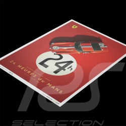 Poster Ferrari 250 GTO n° 19 24h Le Mans 1962 50 x 70 cm PROD01000792