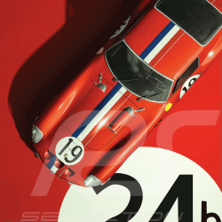 Ferrari Poster 250 GTO n° 19 24h Le Mans 1962 50 x 70 cm PROD01000792