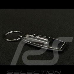 Alfa Romeo Schlüsselanhänger Leder / Chrom Schwarz