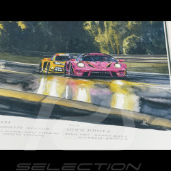 Porsche 911 RSR Type 991 n° 85 Iron Dames 24h Le Mans 2023 40 x 50 cm cadre Noir Edition limitée Uli Ehret - 1115