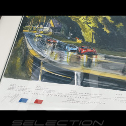 Porsche 911 RSR Type 991 n° 85 Iron Dames 24h Le Mans 2023 40 x 50 cm cadre Noir Edition limitée Uli Ehret - 1115