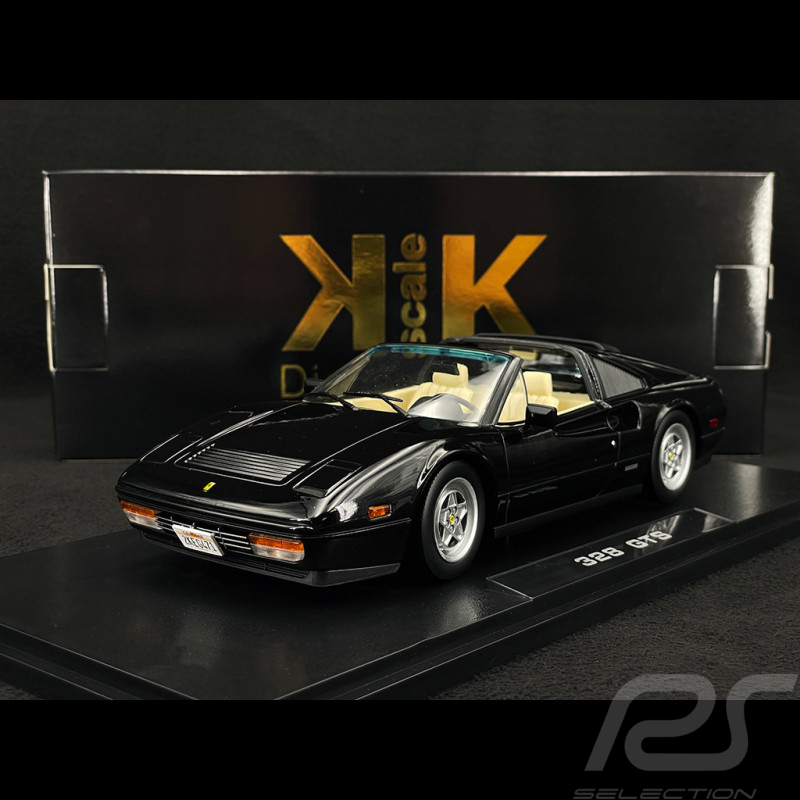 Ferrari 328 GTS 1985 US-Version Miami Vice Schwarz 1/18 KK Scale KKDC181702