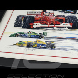 Michael Schumacher Frame F1 Black Wooden Frame 25 x 30 cm - Uli Ehret