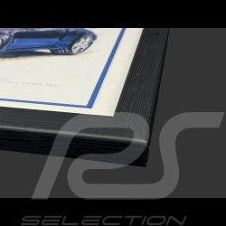 Cadre Porsche 911 Turbo Type 964 Cadre en Bois Noir 25 x 30 cm - Uli Ehret