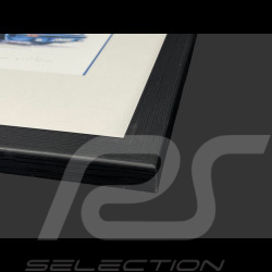Porsche Frame 911 Targa SC Blue Black Wooden Frame with Sketch 25 x 30 cm - Uli Ehret
