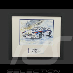 Lancia Frame 037 n° 1 Martini Black Wooden Frame with Sketch 25 x 30 cm - Uli Ehret