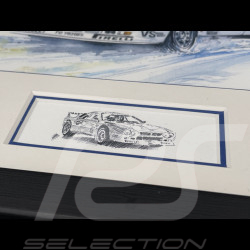 Lancia Frame 037 n° 1 Martini Black Wooden Frame with Sketch 25 x 30 cm - Uli Ehret