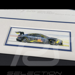 BMW Frame M4 GT3 Evo n° 46 24h Le Mans 2025 Black Wooden Frame with Sketch 25 x 30 cm - Uli Ehret