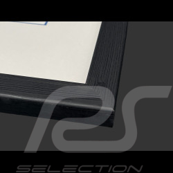 BMW Frame M4 GT3 Evo n° 46 24h Le Mans 2025 Black Wooden Frame with Sketch 25 x 30 cm - Uli Ehret