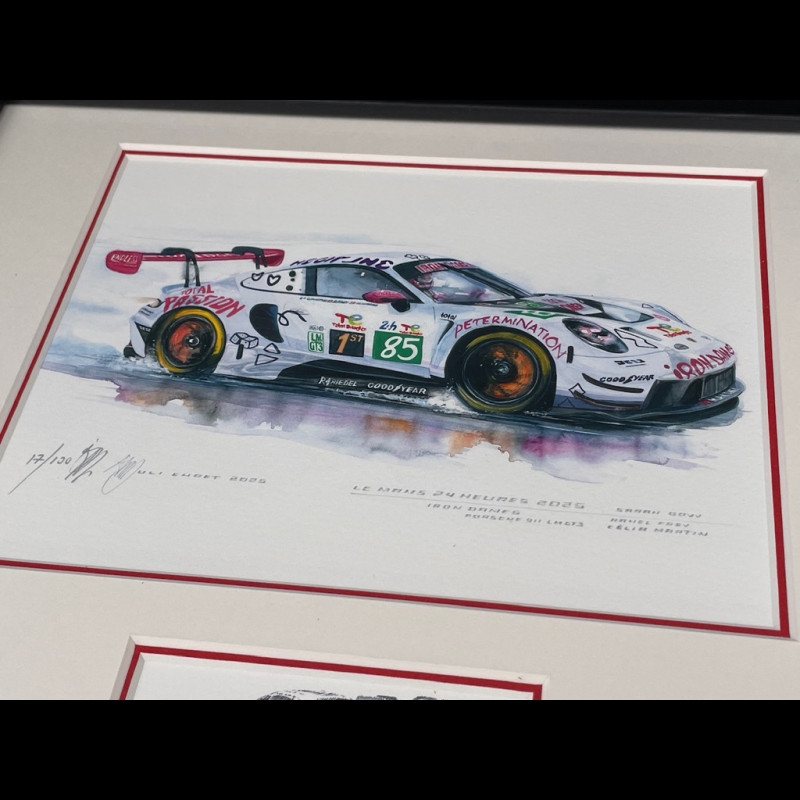 Porsche Frame 911 RSR Type 991 n° 85 Iron Dames 24h Le Mans 2025