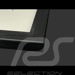 Volkswagen Frame Golf GTI Black Black Wooden Frame with Sketch 25 x 30 cm - Uli Ehret