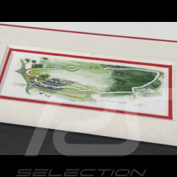 Porsche Frame 911 RSR Type 991 n° 85 Iron Dames 24h Le Mans 2025 Black Wooden Frame with Sketch 25 x 30 cm - Uli Ehret