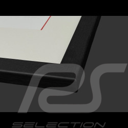 Porsche Frame 911 RSR Type 991 n° 85 Iron Dames 24h Le Mans 2025 Black Wooden Frame with Sketch 25 x 30 cm - Uli Ehret