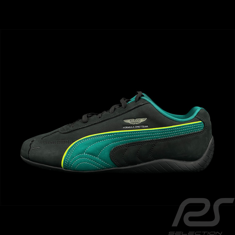 Aston Martin Shoes F1 Team Speedcat Puma Sport Sneaker Black / Green Lux 309137-03 - Unisex