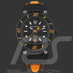 Lamborghini Automatic Watch Panfilo Tonino Leather Black / Orange TLF-T03-3