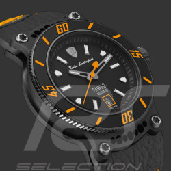 Montre Lamborghini Automatique Panfilo Tonino Cuir Noir / Orange TLF-T03-3