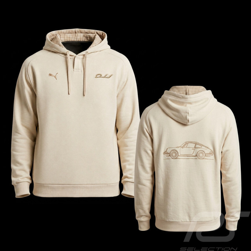 Sweat Porsche 911 Legacy à Capuche Puma Beige 637103-09 - mixte