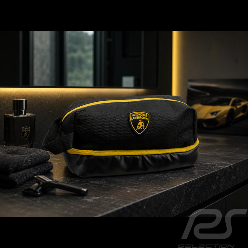 Lamborghini Toiletry Bag Black / Yellow GRS22012
