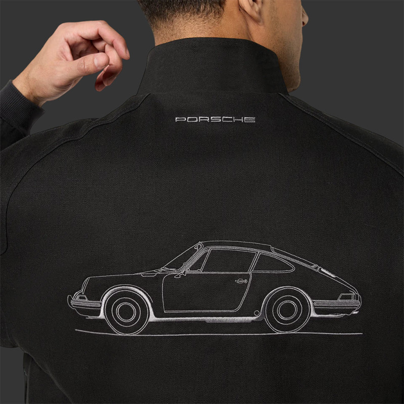 Porsche 911 Jacket Legacy Puma Pepita Black 637101-01 - Unisex