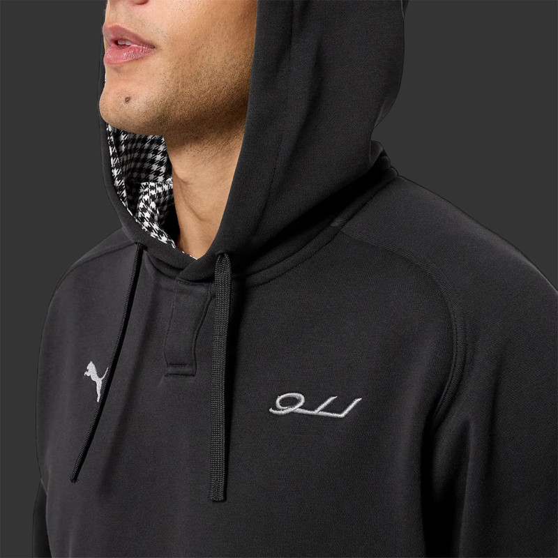 Porsche 911 Hoodie Legacy Puma Pepita Black 637103-01 - Unisex