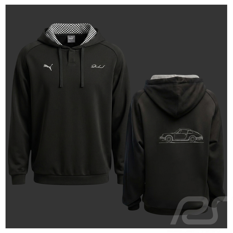 Porsche 911 Kapuzenpullover Legacy Puma Schwarz 637103-01 - Unisex