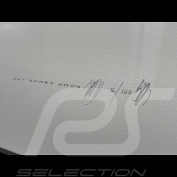 Porsche Rahmen 911 Targa 2025 Schwarzer Holzrahmen mit Skizze 40 x 50 cm - Uli Ehret
