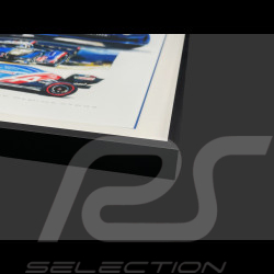 Cadre Alpine A110 / A521 F1 / A480 LMP1 n° 36 / A424 n° 36 Cadre en Bois Noir avec esquisse 40 x 50 cm - Uli Ehret