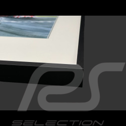 Cadre Porsche 919 Hybrid n° 19 Vainqueur 24h Le Mans 2015 Cadre en Bois Noir avec esquisse 40 x 50 cm - Uli Ehret