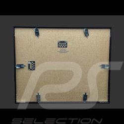 Cadre Porsche 911 Targa SC Bleue Cadre en Bois Noir avec esquisse 40 x 50 cm - Uli Ehret