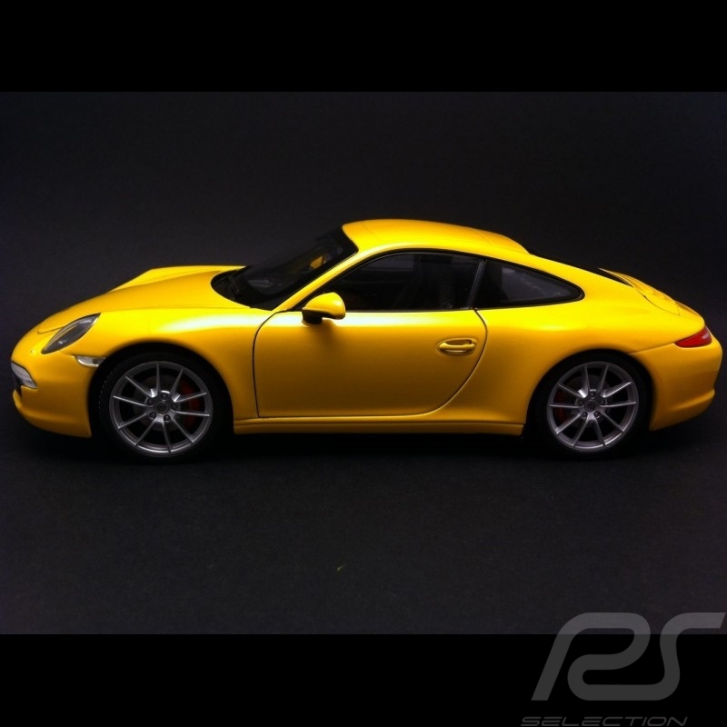 Porsche 991 Carrera S jaune 1/18 Welly 18047Y 