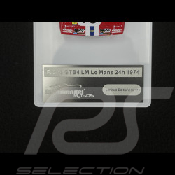 Ferrari 308 GTB4 LM n° 18 24h Le Mans 1974 1/43 Tecnomodel TM43-30A