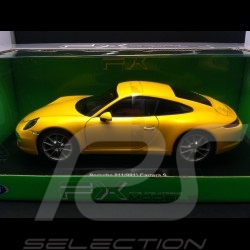 Porsche 991 Carrera S jaune 1/18 Welly 18047Y 
