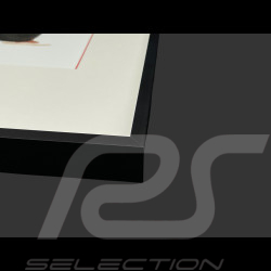 Ayrton Senna Frame McLaren MP4/4 Brazilian GP 1988 F1 Black Wooden Frame with Sketch 40 x 50 cm - Uli Ehret