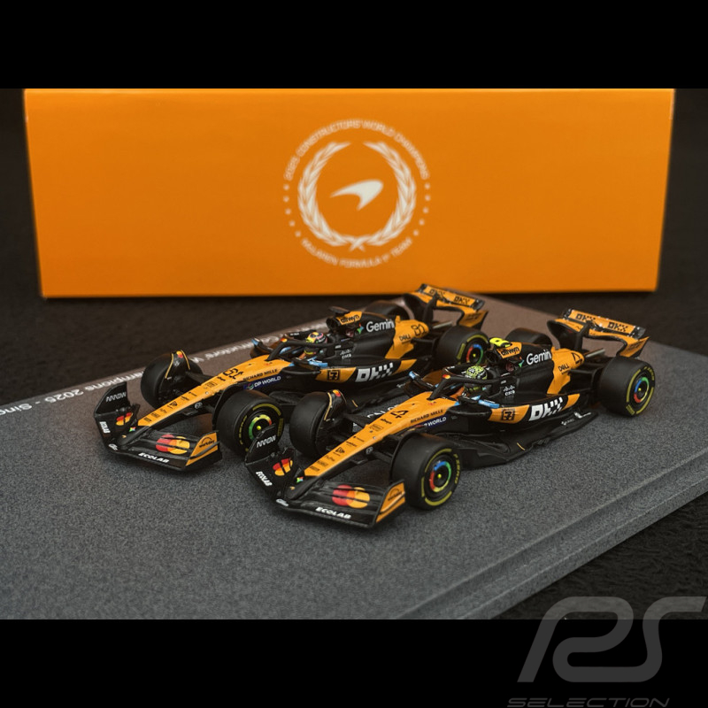 McLaren MCL39 Lando Norris n° 4 / Oscar Piastri n° 81 Sieger der F1 Konstrukteursweltmeisterschaft 2025 F1 1/64 Spark 64S084