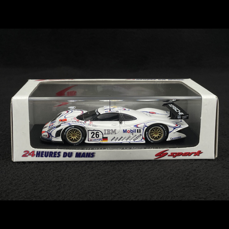 Porsche 911 GT1 Winner 24h Le Mans 1998 n° 26 1/43 Spark 43LM98