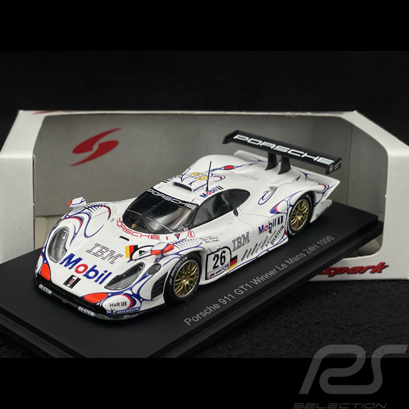 Porsche 911 GT1 Vainqueur 24h Le Mans 1998 n° 26 1/43 Spark 43LM98