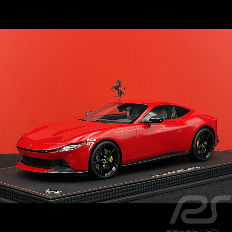 Ferrari Amalfi 2024 Rosso Corsa Schwarze Felgen 1/18 BBR Models P18272A1