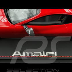 Ferrari Amalfi 2024 Rosso Corsa Black Wheel Rims 1/18 BBR Models P18272A1