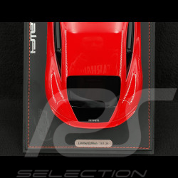 Ferrari Amalfi 2024 Rosso Corsa Black Wheel Rims 1/18 BBR Models P18272A1