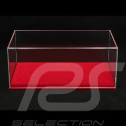 Vitrine BBR 1/18 pour Miniature Base Alcantara Rouge Qualité Premium