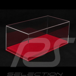1/18 BBR Vitrine für Modelle mit rotem Alcantara Sockel Premium Qualität