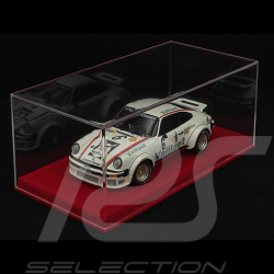 1/18 BBR Vitrine für Modelle mit rotem Alcantara Sockel Premium Qualität