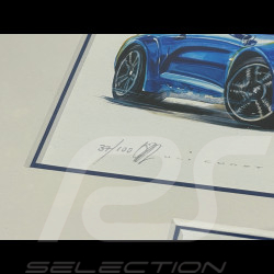 Alpine Frame A110 2018 Black Wooden Frame with Sketch 25 x 30 cm - Uli Ehret