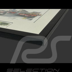 Porsche Frame 963 Penske n° 5 / Ferrari 499P n° 50 24H Le Mans 2023 Black Wooden Frame with Sketch 25 x 30 cm - Uli Ehret