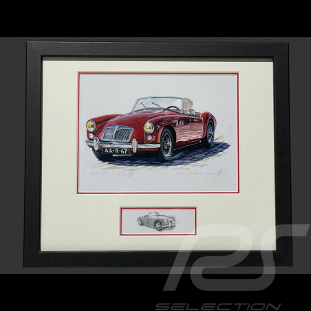 Cadre MG A 1955 Cadre en Bois Noir avec esquisse 25 x 30 cm - Uli Ehret