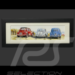 Trio Volkswagen Frame Beetle The Simple Things Black Wooden Frame 38 x 15 cm - Uli Ehret