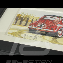 Trio Volkswagen Rahmen Beetle Die Einfachen Dinge Schwarzer Holzrahmen 38 x 15 cm - Uli Ehret