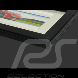 Cadre Porsche 911 Carrera Type 997 Alpes Cadre en Bois Noir 38 x 15 cm - Uli Ehret