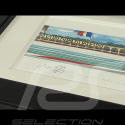 Cadre Porsche 911 Turbo Cabriolet Type 997 Cadre en Bois Noir 38 x 15 cm - Uli Ehret